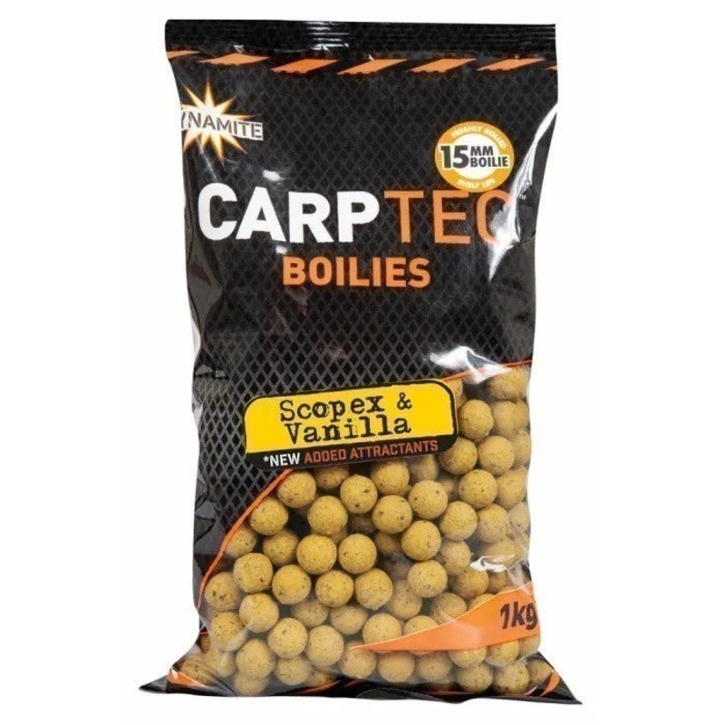 Dynamite Baits Carptec Scopex & Vanilla Boilies 15mm 1kg