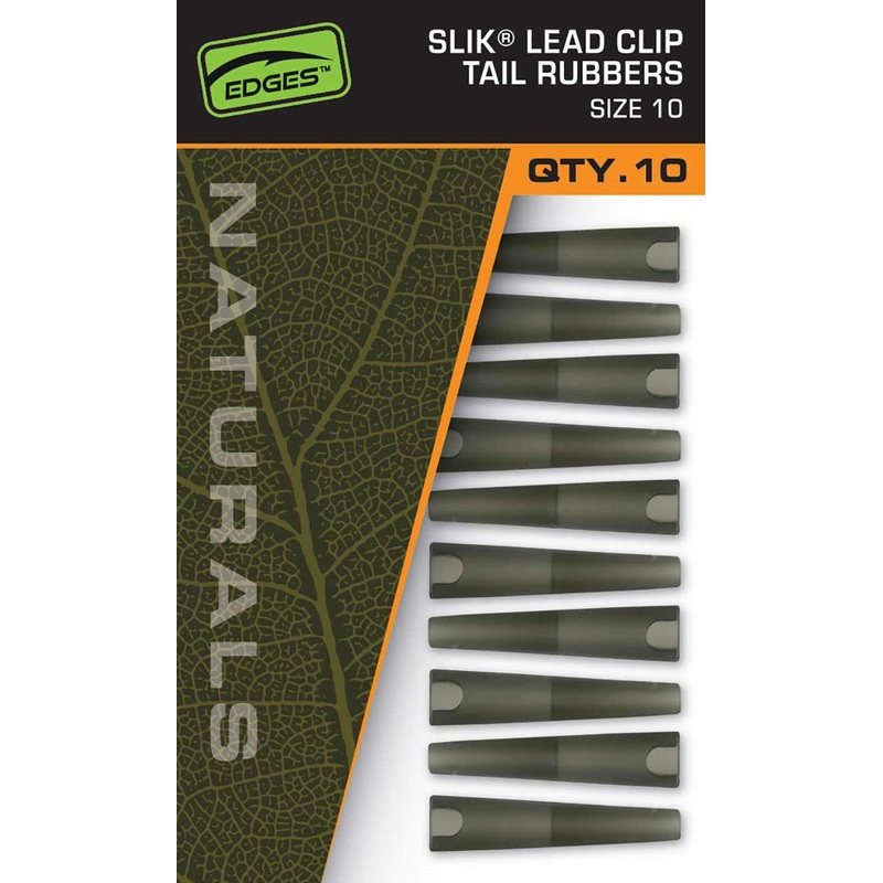 Fox Edges Naturals Size 10 Slik Lead Clip Tail Rubber