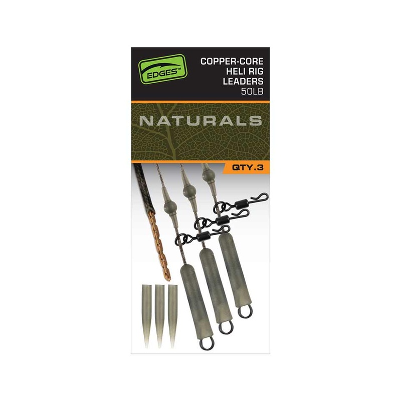 Fox Edges Naturals Copper-Core Heli Rig Leaders