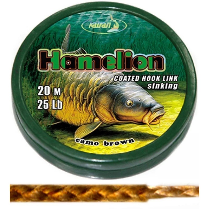 Katran Hamelion Coated Hooklink 25Lb 20m camo brown