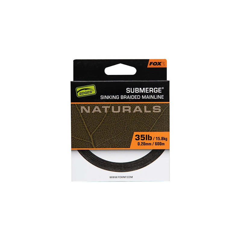 Fox Submerge Naturals Sinking Braid Mainline 600m 0.20mm 35lb/15.8kg