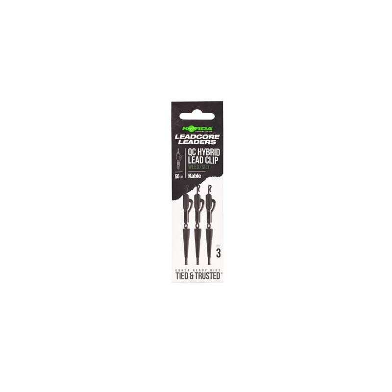 Korda Kable Leadcore Leader Hybrid Lead Clip QC Swivel