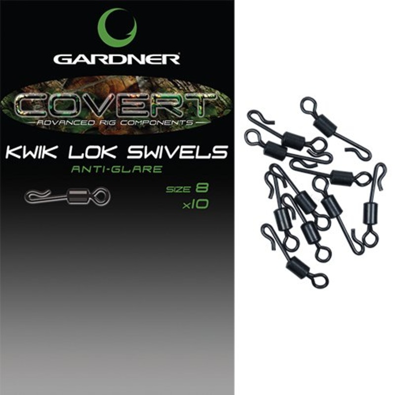 Gardner Covert Kwik Lok Swivels Anti Glare Size 8 / QTY 10