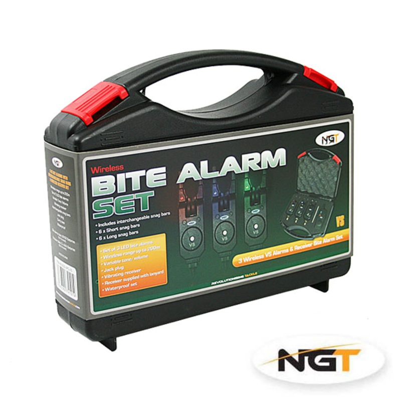 NGT 3Pc Transmitter Wireless Alarm Set Black