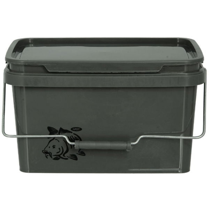 NGT 5 Litre Square Green Bucket with Metal Handle