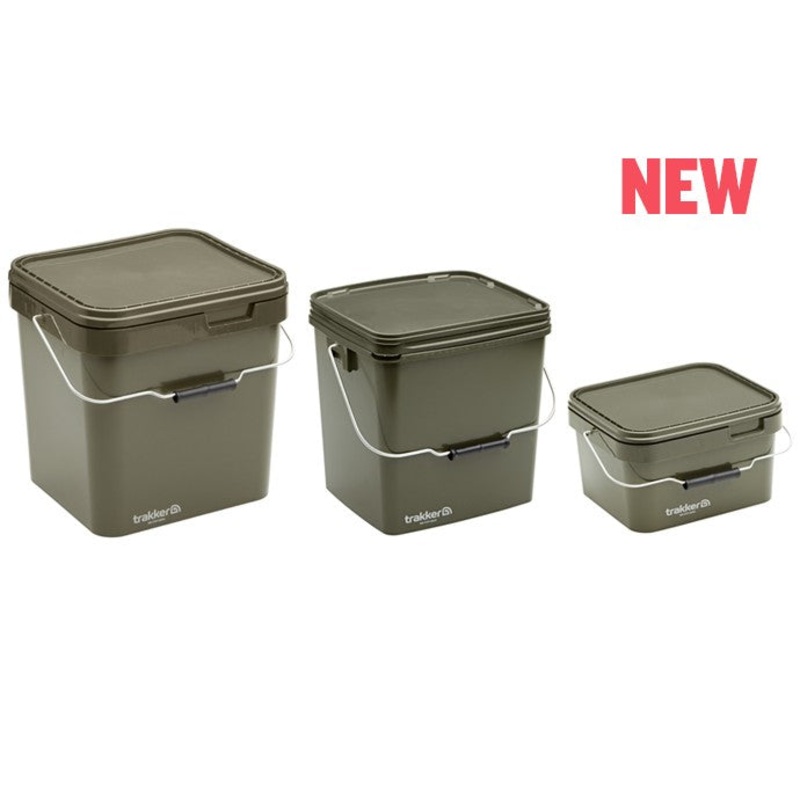 Trakker 5 Liter Olive Square Bucket Container with Lid