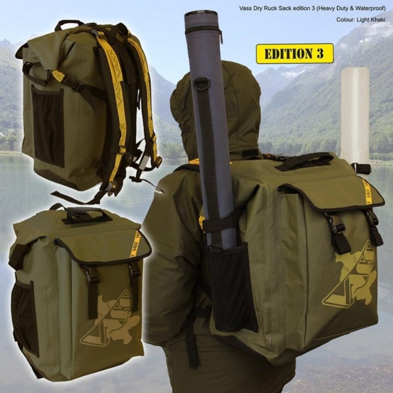 Vass Dry Fishing Ruck Sack Edition 3 Khaki Edition
