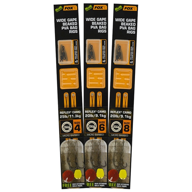 Fox Edges Wide Gape Beaked PVA Bag Rigs
