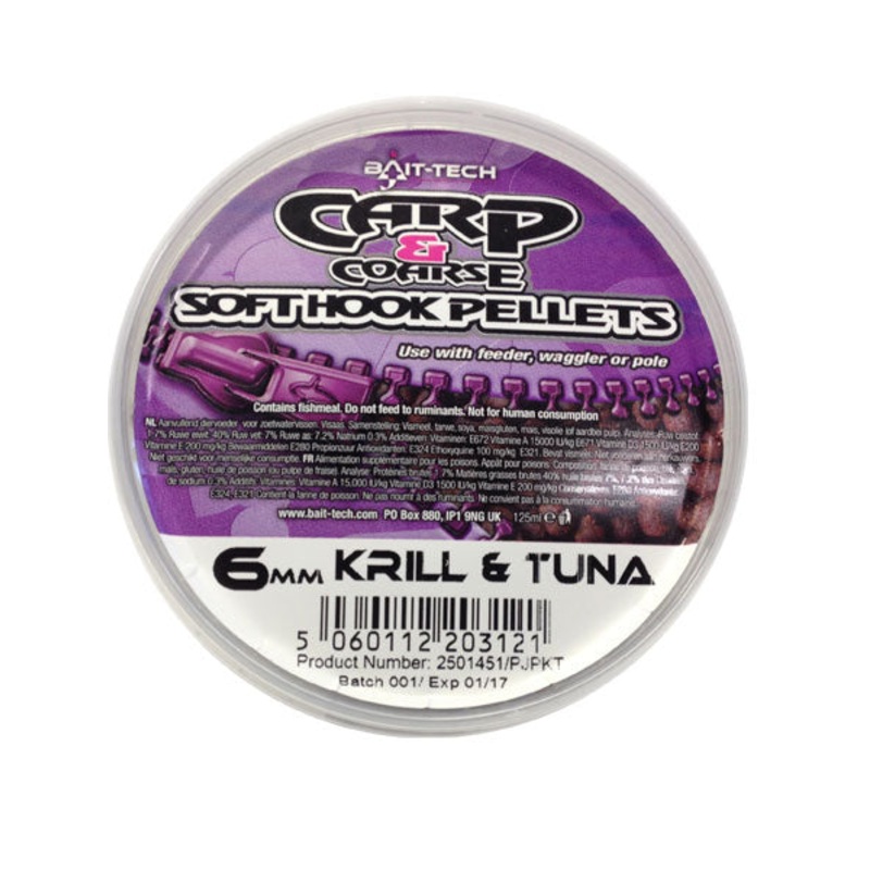 Bait-Tech Soft Hook Pellets Strawberry 6mm (90g)