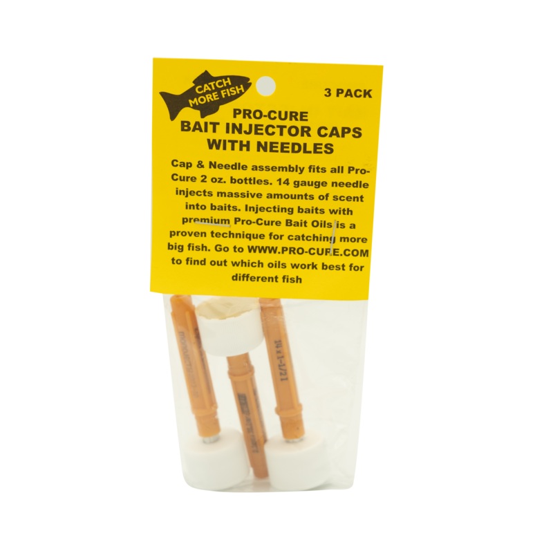Pro-Cure Bait Injector Needles with caps (3 per pack)