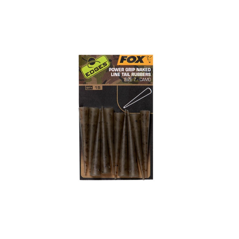 Fox Edges Camo Naked Line Tail Rubbers Size 7