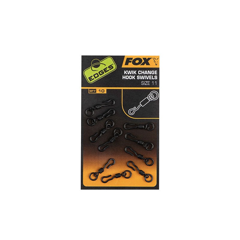 Fox Edges Kwik Change Hook Swivels Size 11