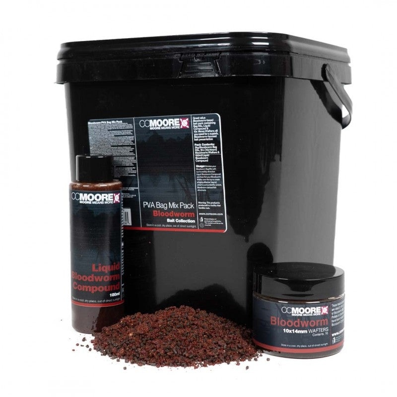 CC Moore Bloodworm PVA Bag Mix Pack + Bucket