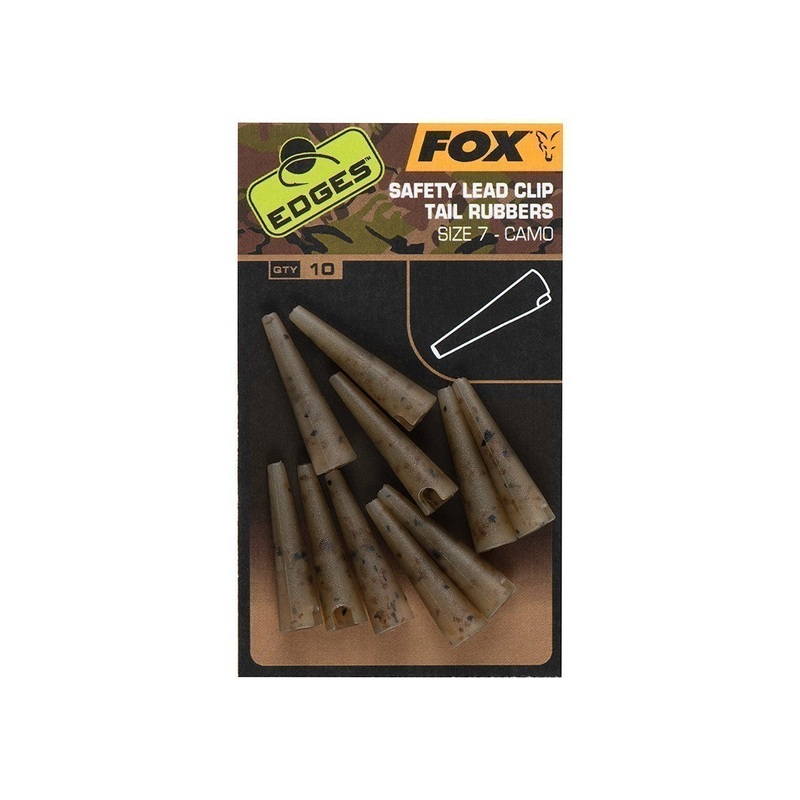 Fox Edges Camo Size 7 lead clip tail rubbers