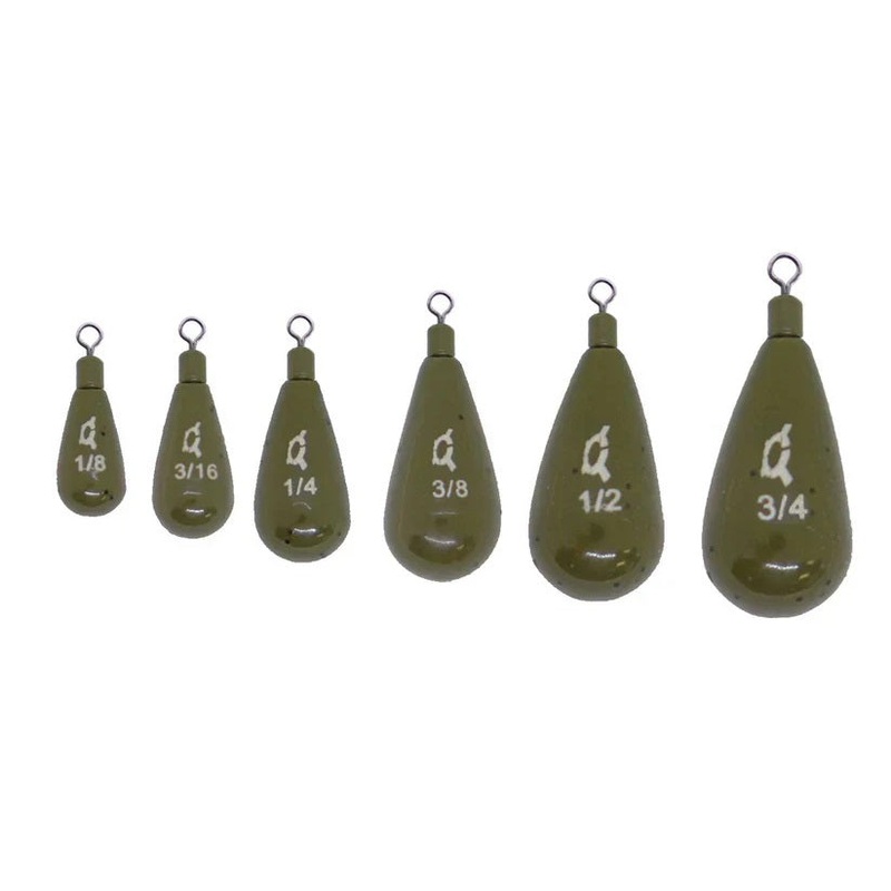 X Zone Tungsten Tie-On Tear Drop Shot Weight