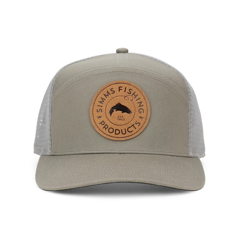 Simms 7-Panel Brown Trout Trucker Hat - Bay Leaf