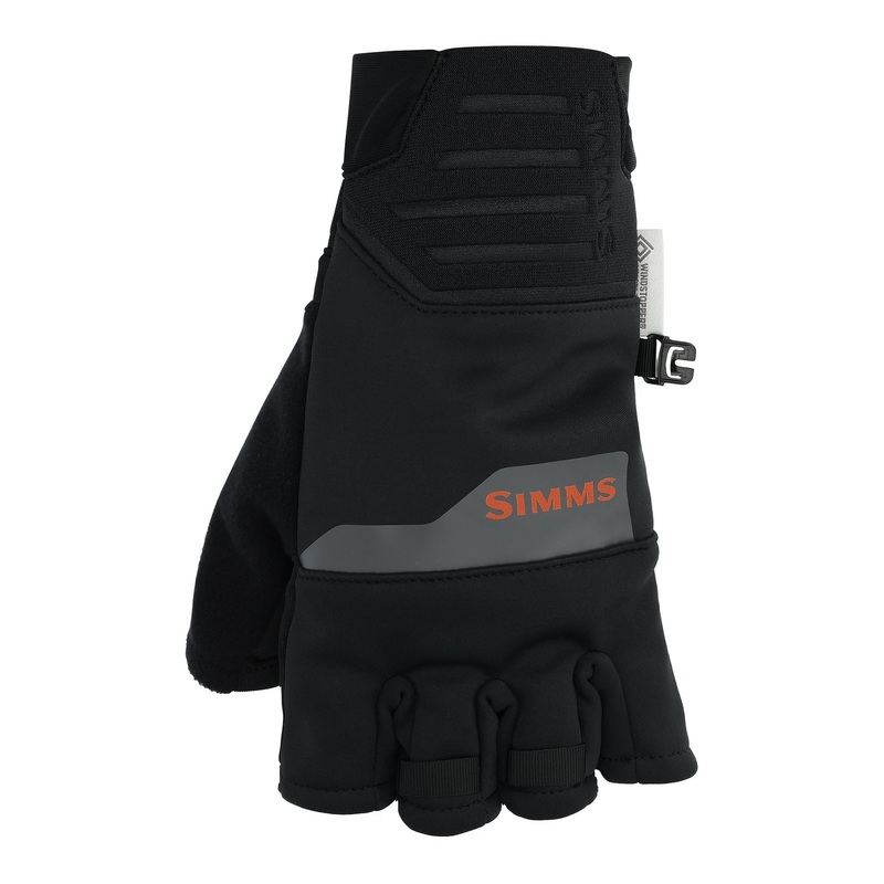 Simms Windstopper Half Finger Glove - Black
