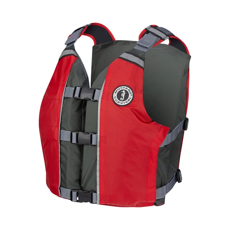 Mustang APF Foam PFD Vest - Red/Gray