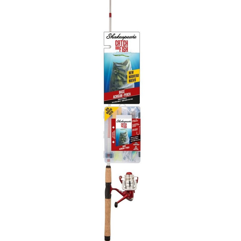 Shakespeare Catch More Fish Bass Spinning Combo/Kit - 6'6" Medium 2PC