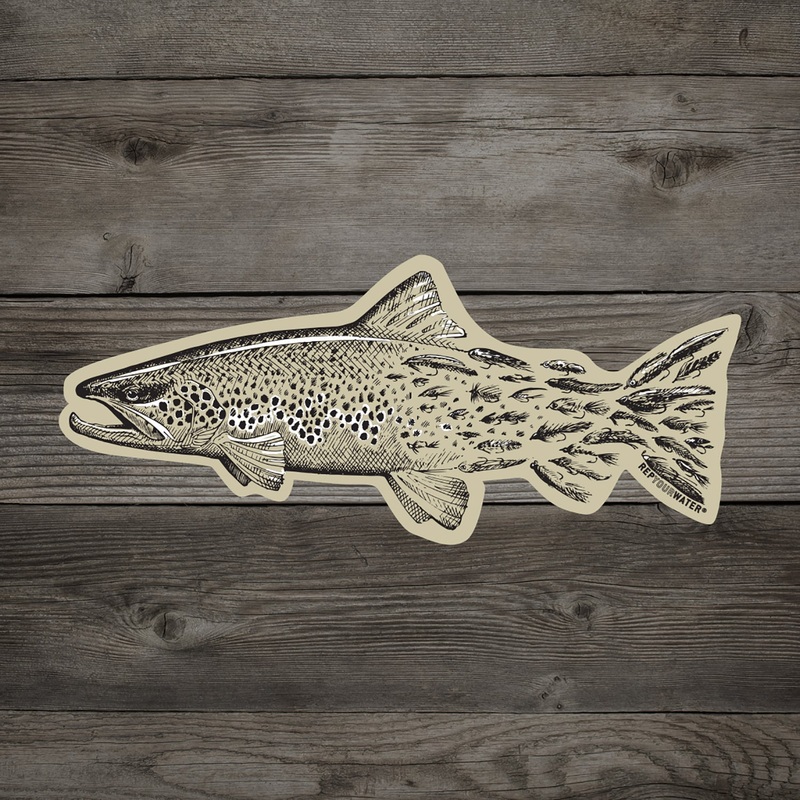 Rep Your Water Brown Snacks Sticker