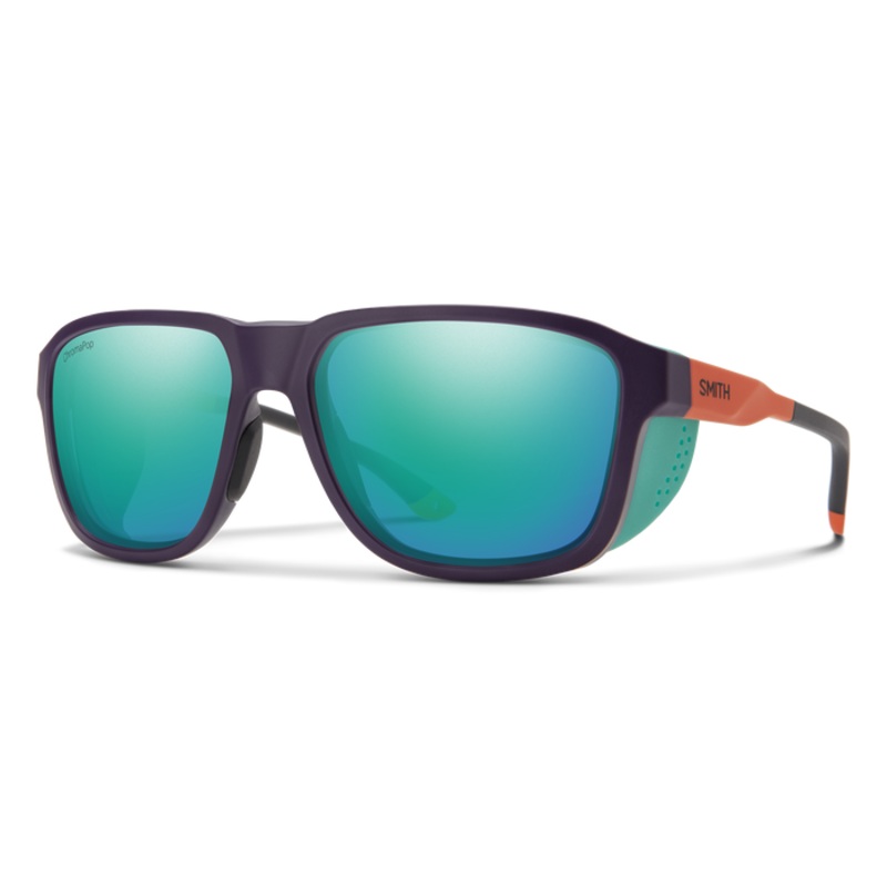 Smith Embark Sunglasses - Matte Purple Cinder Hi Viz Frame / ChromaPop Polarized Opal Mirror Lens