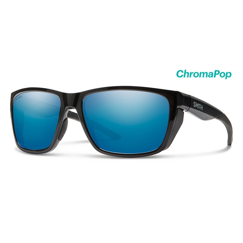 Smith Longfin Sunglasses - Black/ChromaPop Polarized Blue Mirror