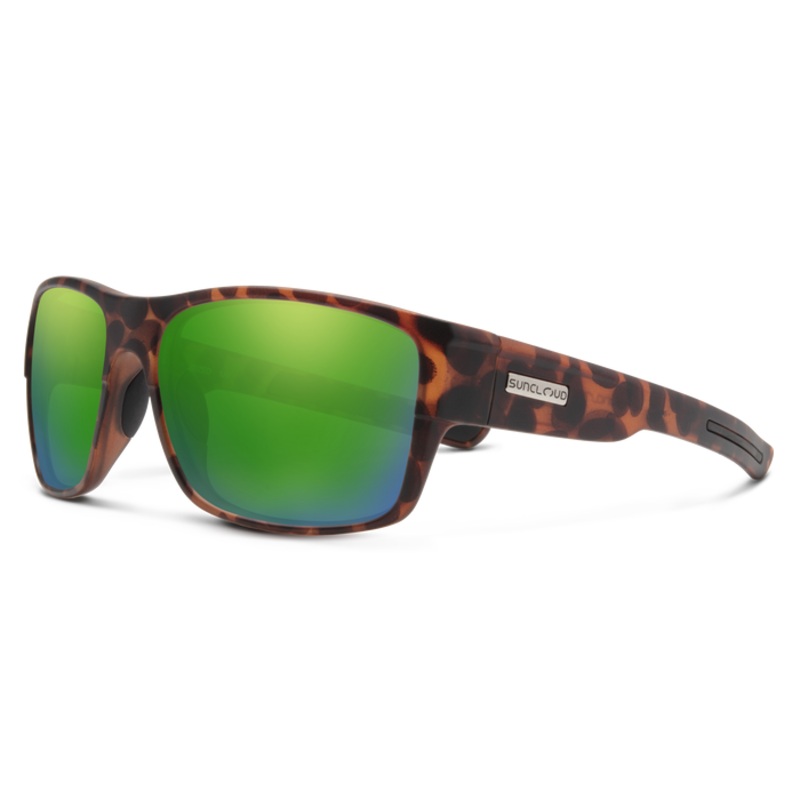 Suncloud Range Sunglasses - Matte Tortoise  / Polarized Green Mirror Lens