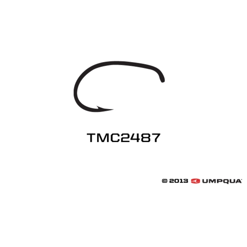 Tiemco 2487 Curved Nymph Hooks - 100 Pack