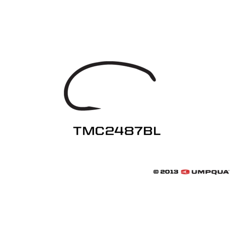 Tiemco 2487BL Barbless Curved Nymph Hooks - 25 Pack