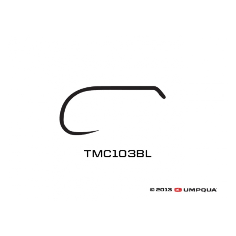 Tiemco 103BL Black Barbless Dry Fly Hook