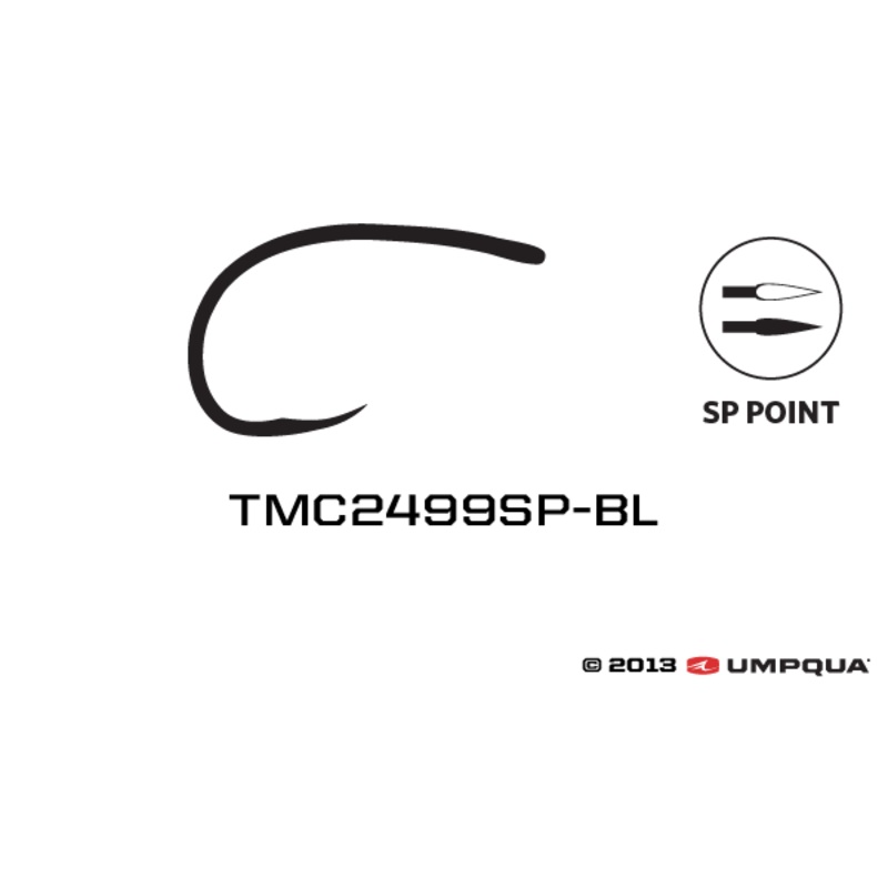 Tiemco 2499SP-BL Super Point, Barbless Egg/Pupa Hooks - 100 Pack