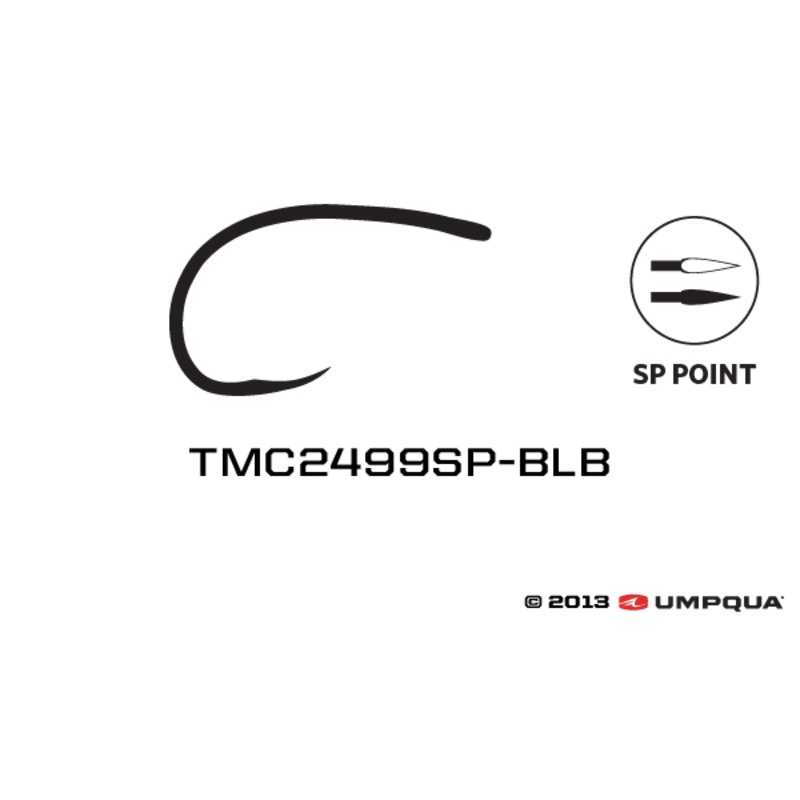 Tiemco 2499SP-BLB Super Point, Barbless Hooks - 25 Pack