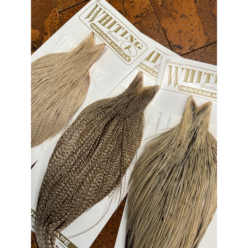 Whiting Farms Heritage Hackle Rooster Dry Fly Cape - Grade 1