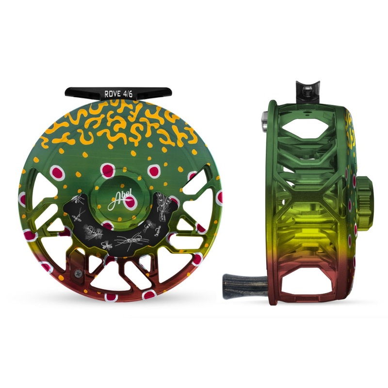Abel ROVE 4/6 Fly Reel - Classic Brook Trout / Classic Brook Trout Drag Knob - Freshwater Drag Plate & Ebony Handle