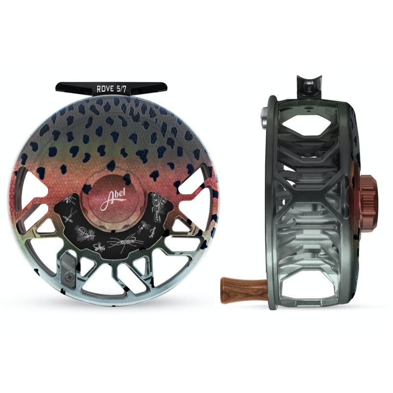Abel ROVE 5/7 Fly Reel - Native Rainbow / Native Rainbow Drag Knob - Freshwater Drag Plate & Walnut Handle