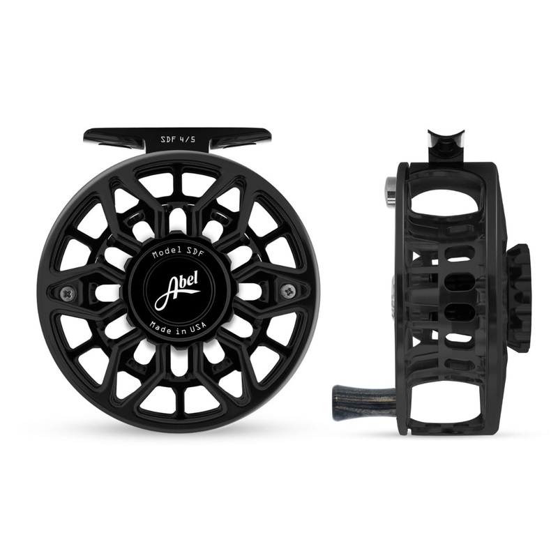 Abel SDF 4/5 Fly Reel - Ported Black / Black Drag Knob & Ebony Handle