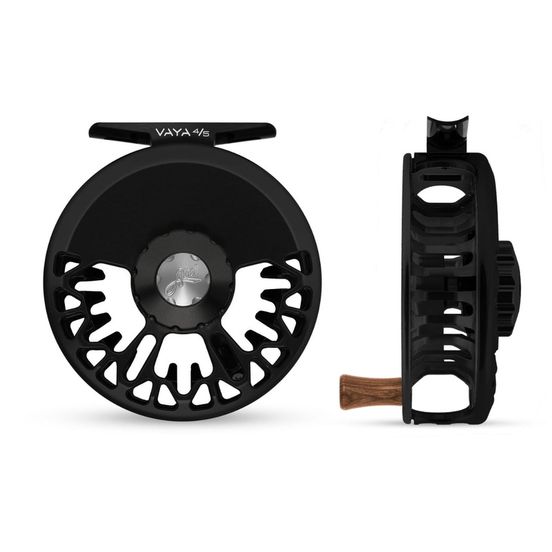 Abel Vaya 4/5 Fly Reel - Black / Black Drag Knob & Walnut Handle