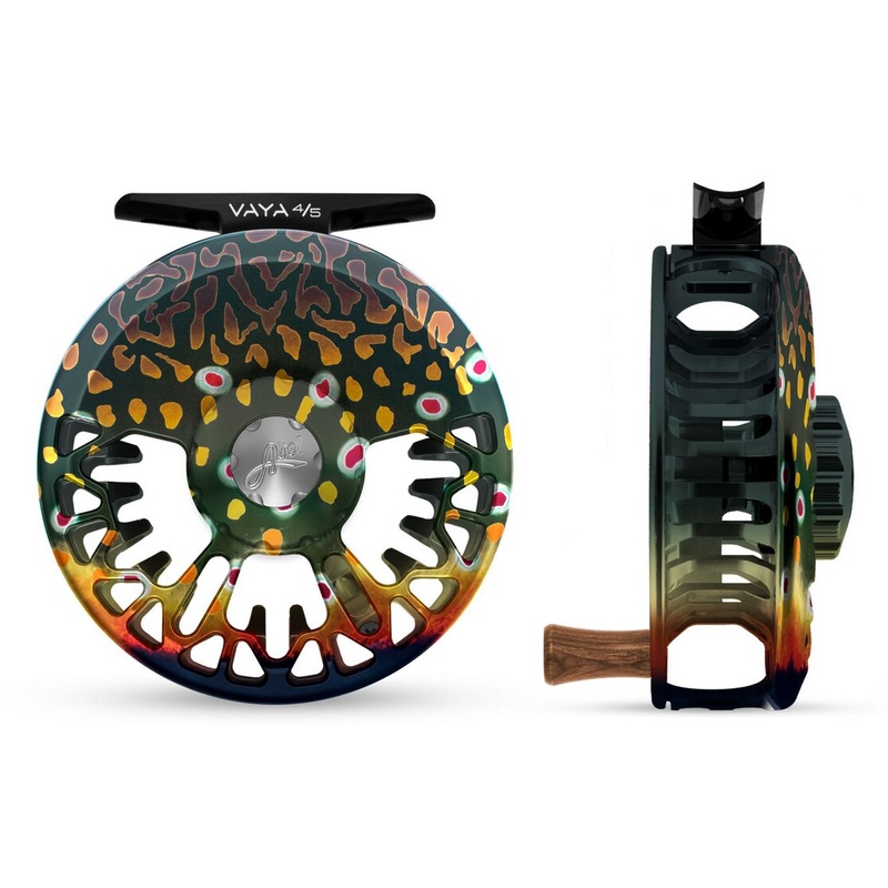 Abel Vaya 4/5 Fly Reel - Native Brook Trout / Native Brook Trout Drag Knob & Walnut Handle