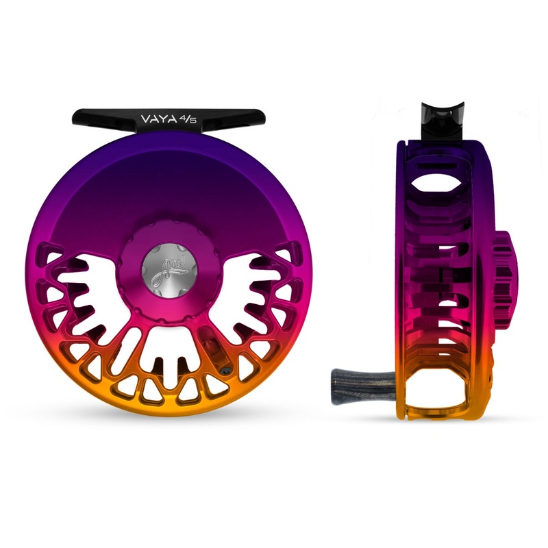 Abel Vaya 4/5 Fly Reel - Sunset Fade / Sunset Fade Drag Knob & Ebony Handle