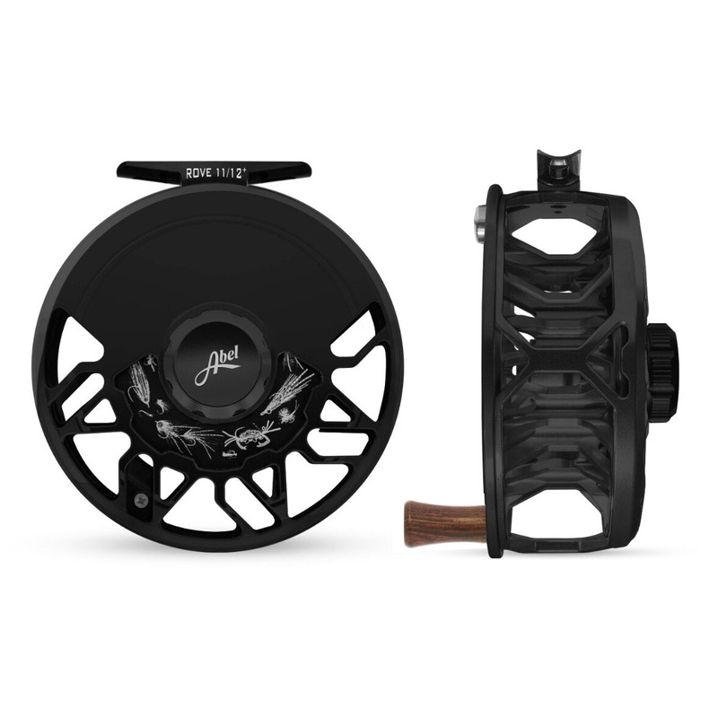 Abel ROVE 11/12+ Fly Reel - Black / Black Drag Knob & Rosewood Handle