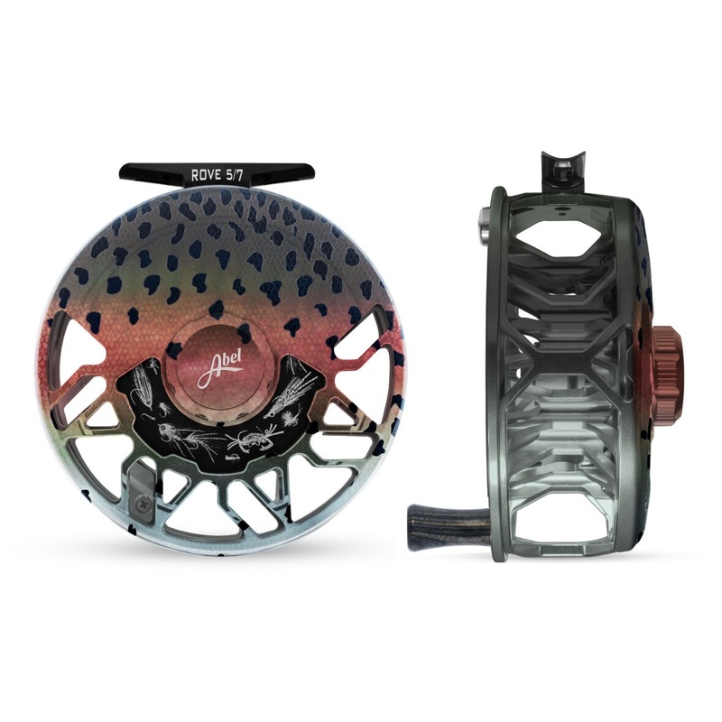 Abel ROVE 5/7 Fly Reel - Native Rainbow / Native Rainbow Drag Knob - Fresh / Salt Drag Plate & Ebony Handle
