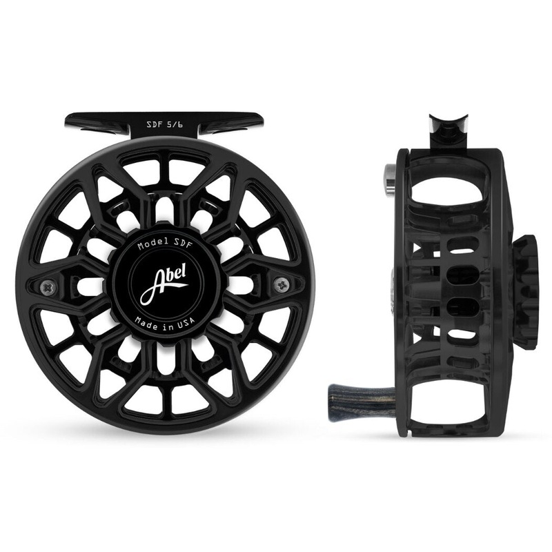 Abel SDF 5/6 Fly Reel - Ported Black / Black Drag Knob & Ebony Handle