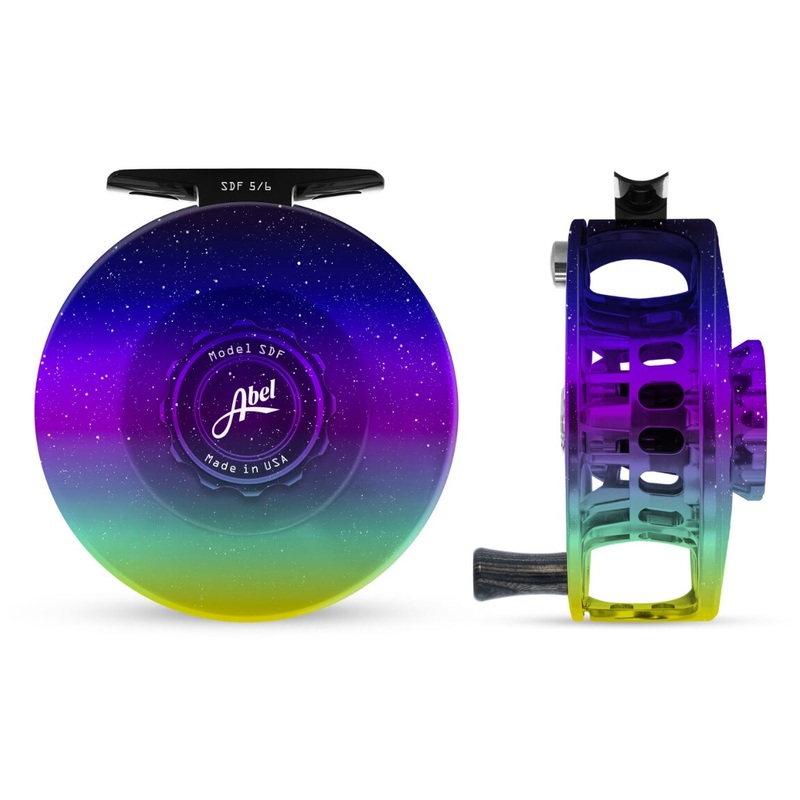 Abel SDF 5/6 Fly Reel - Solid Northern Lights Fade / Northern Lights Fade Drag Knob & Ebony Handle