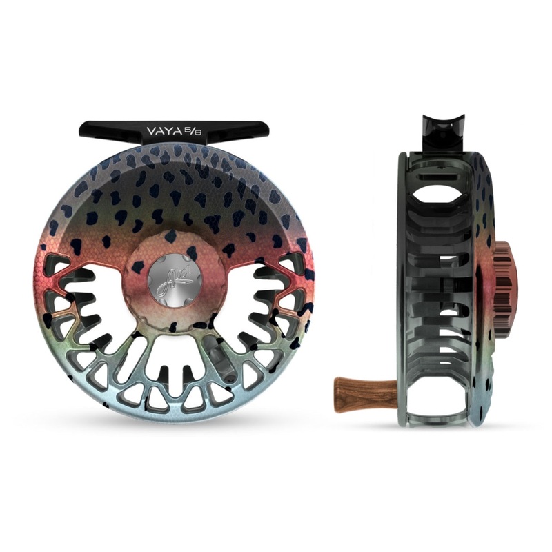 Abel Vaya 5/6 Fly Reel - Native Rainbow / Native Rainbow Drag Knob & Walnut Handle