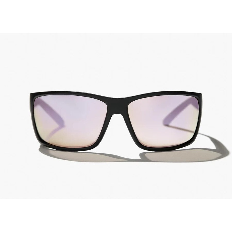 Bajo Bales Beach Sunglasses - Black Matte Frame / Rose Mirror Glass Lens