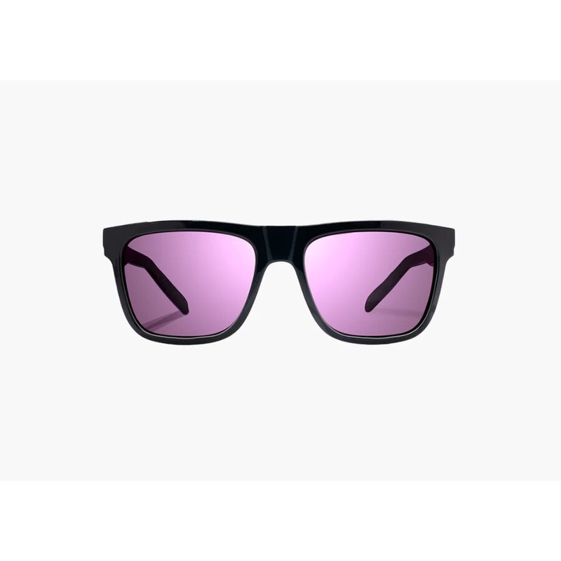 Bajo Hopedale Sunglasses - Black Gloss Frame /Rose Mirror Polycarbonate Lens