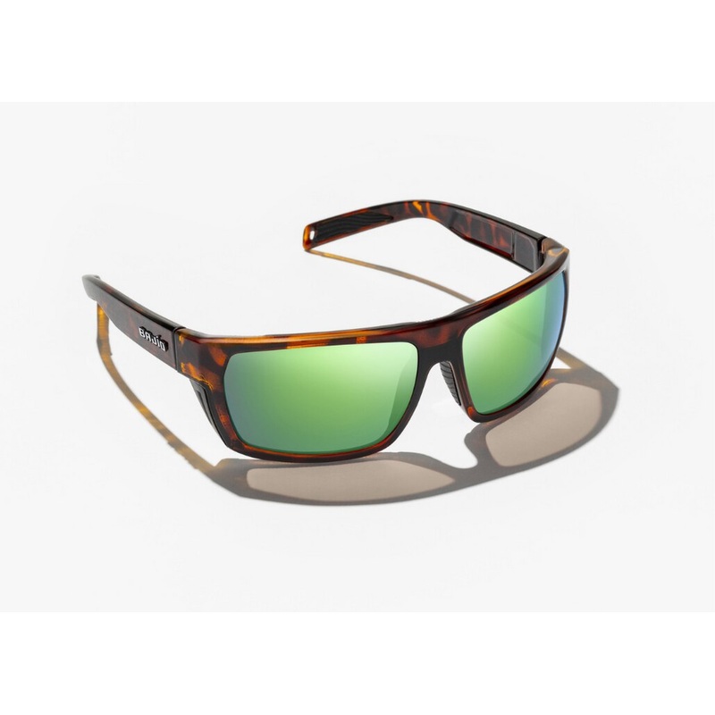 Bajo Palometa Sunglasses - Brown Tort Matte Frame / Green Mirror Polycarbonate Lens