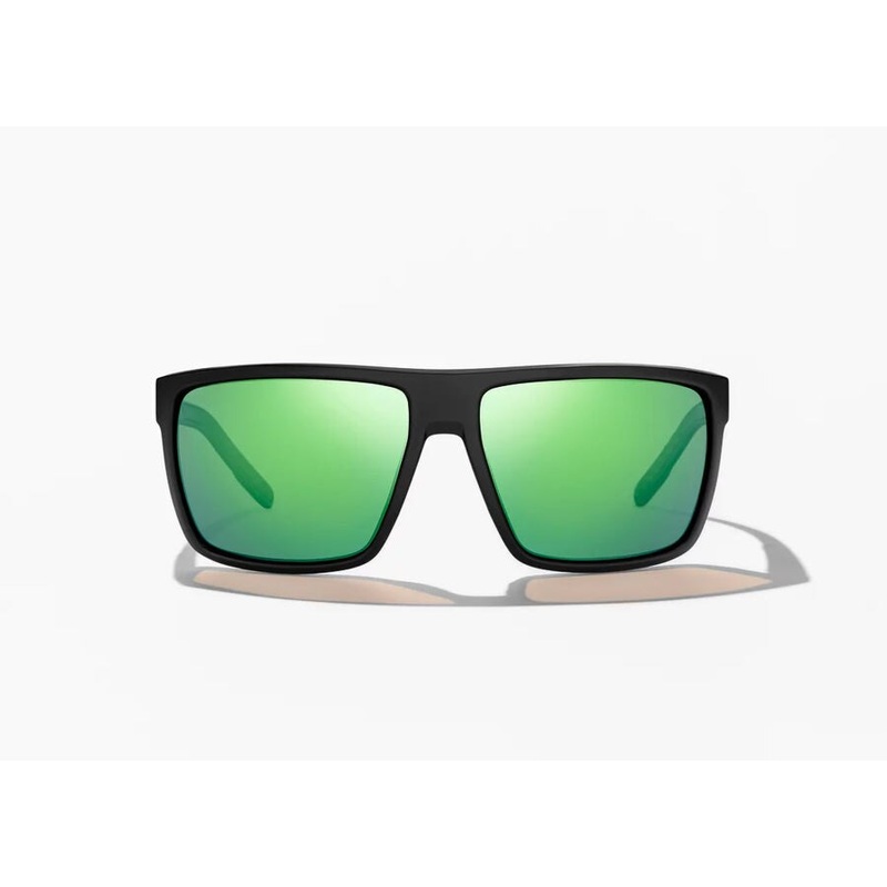 Bajo Toads Sunglasses - Black Matte Frame / Green Mirror Polycarbonate Lens