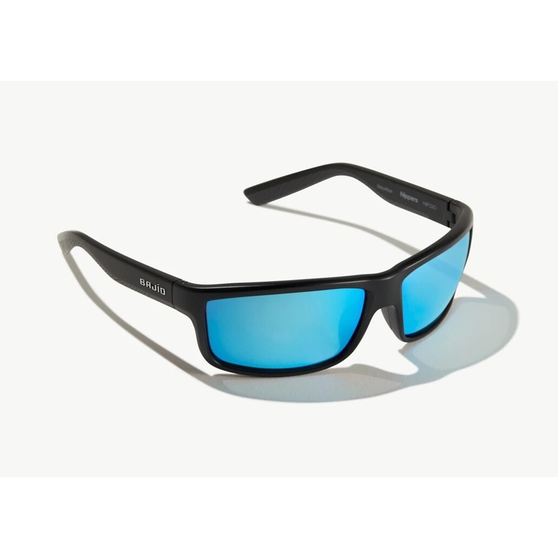 Bajo Nippers Sunglasses - Black Matte Frame / Blue Glass Lens