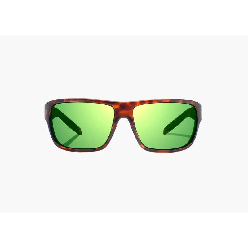 Bajo Rigolets Sunglasses - Brown Tortoise Gloss Frame /Green Mirror Polycarbonate Lens
